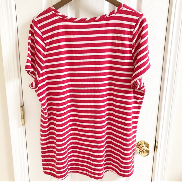 LANE BRYANT Champagne Weekend Red Striped Tee - Picture 3 of 3